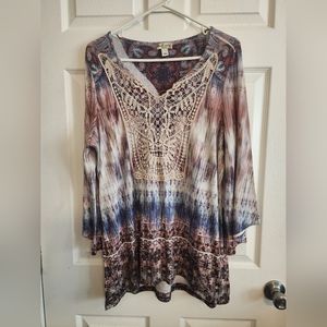 Knit 3/4 length sleeve top